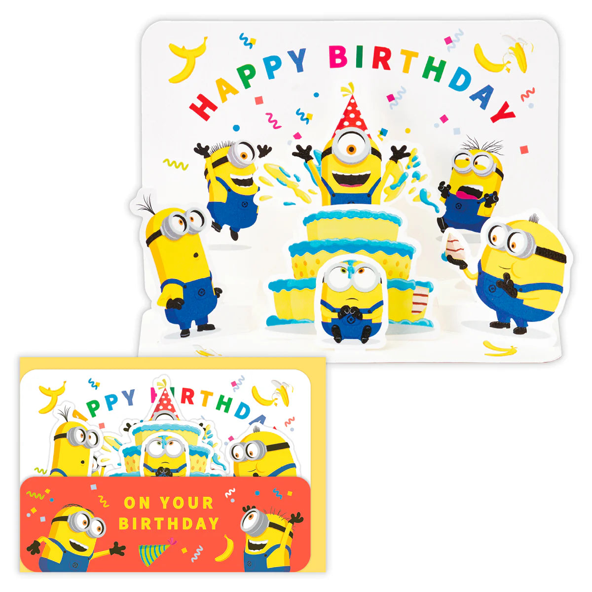 Minions 立體生日卡 (蛋糕)