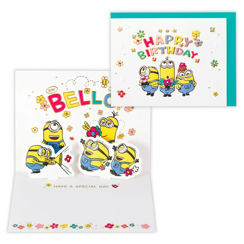 【訂貨】Minions 立體生日卡 (Say Bello)