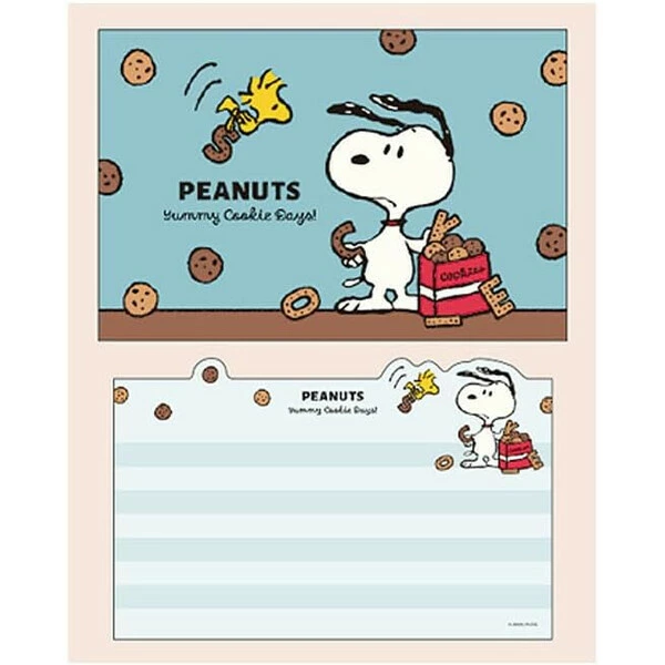 【訂貨】Peanuts Snoopy Yummy Cookie Days 信封信紙套裝