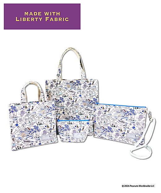 【預訂｜8月】Snoopy in Ginza 銀座展 2026 - Snoopy x Liberty Fabrics SUNNY HOLIDAY 手挽袋 (M)
