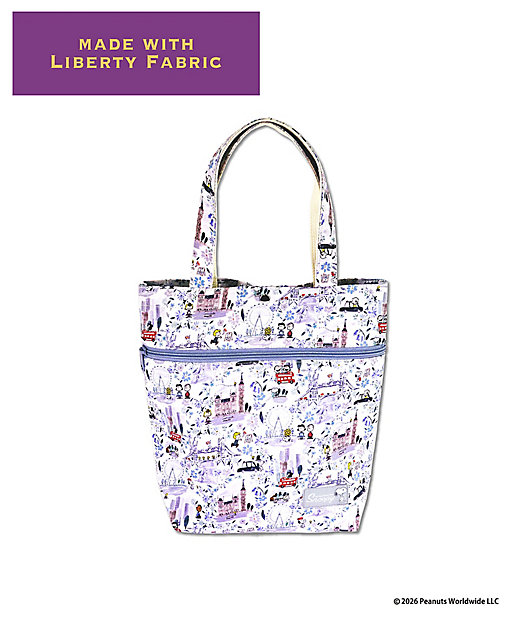 【預訂｜8月】Snoopy in Ginza 銀座展 2026 - Snoopy x Liberty Fabrics LONDON A4 手挽袋