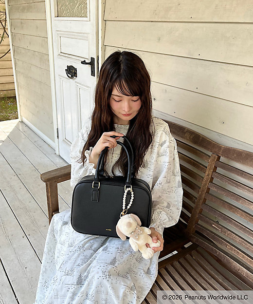 【預訂｜8月】Snoopy in Ginza 銀座展 2026 - MIIA Snoopy Ribbon Charm Pouch 掛飾公仔