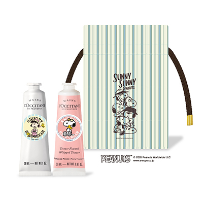 Umeda Snoopy Fest. 2026 Limited Edition - L'OCCITANE x Snoopy Shea Hand Duo Hand Cream with Drawstring Bag