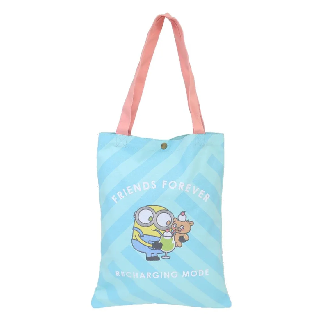 【訂貨】Minions Bob & Tim 刺繡 手挽袋 Tote Bag（Cream Soda）