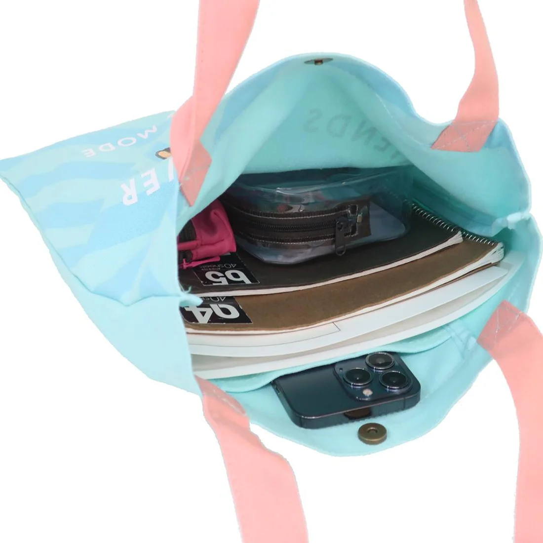 【訂貨】Minions Bob & Tim 刺繡 手挽袋 Tote Bag（Cream Soda）