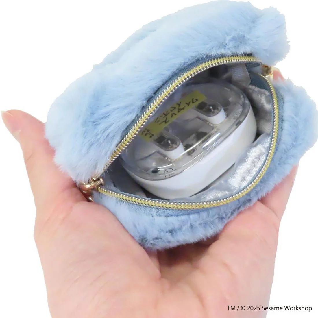 【訂貨】芝麻街 SESAME STREET FACE FUR Cookie Monster 迷你化妝袋 收納包