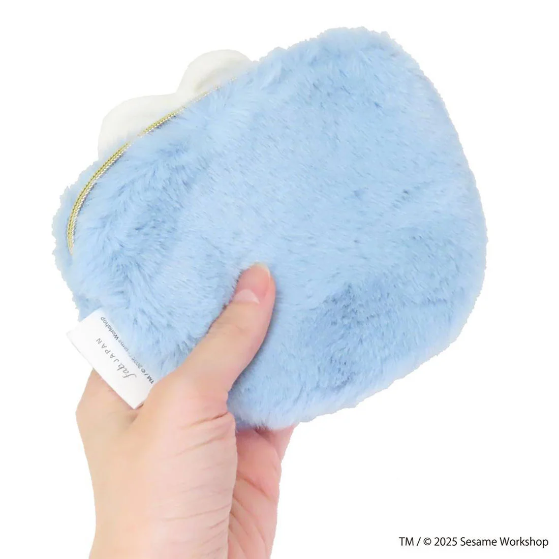 【訂貨】芝麻街 SESAME STREET FACE FUR Cookie Monster Die Cut 化妝袋 收納包