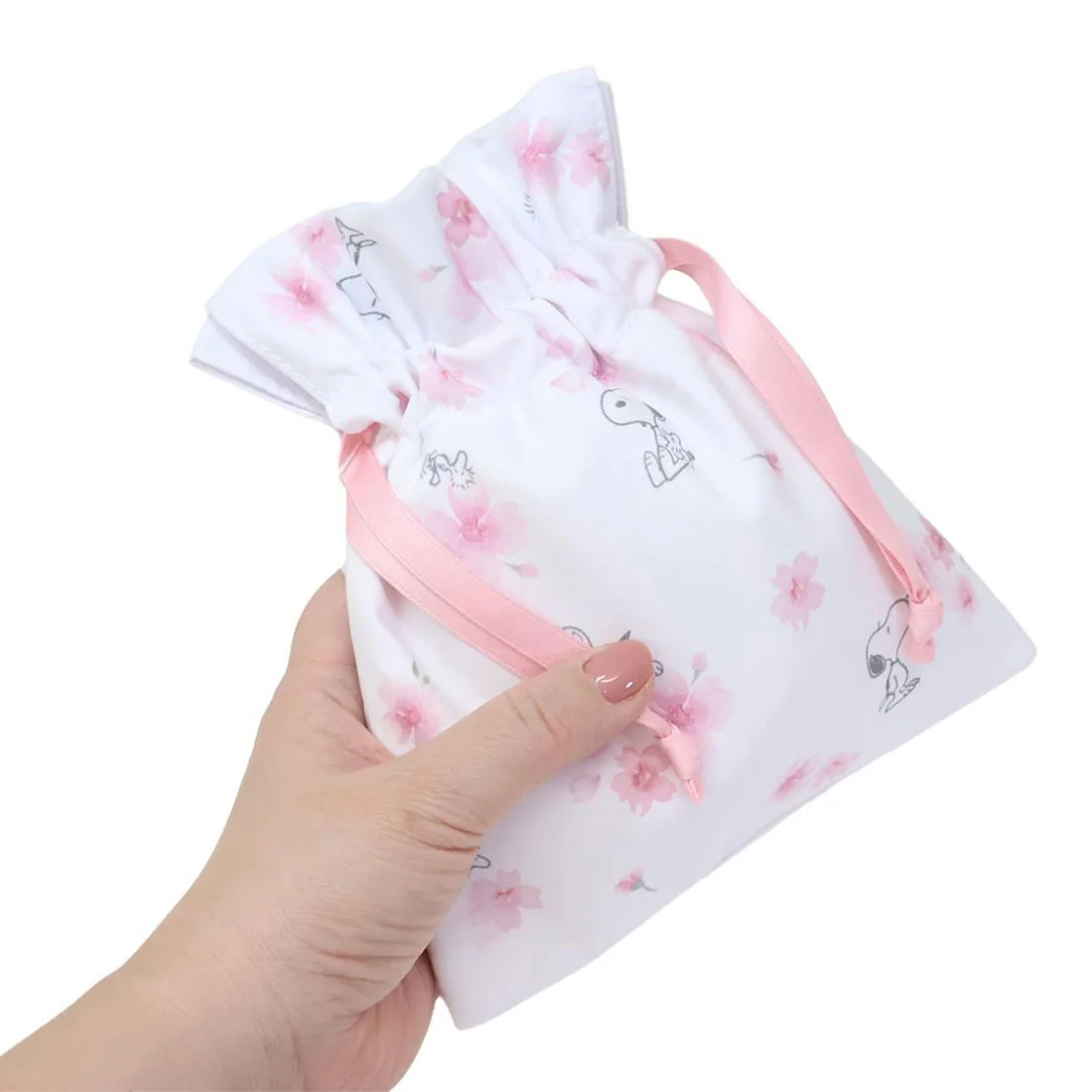 【訂貨】Snoopy Spring Sakura Series 春季櫻花系列 - 索繩袋（兩色可選）
