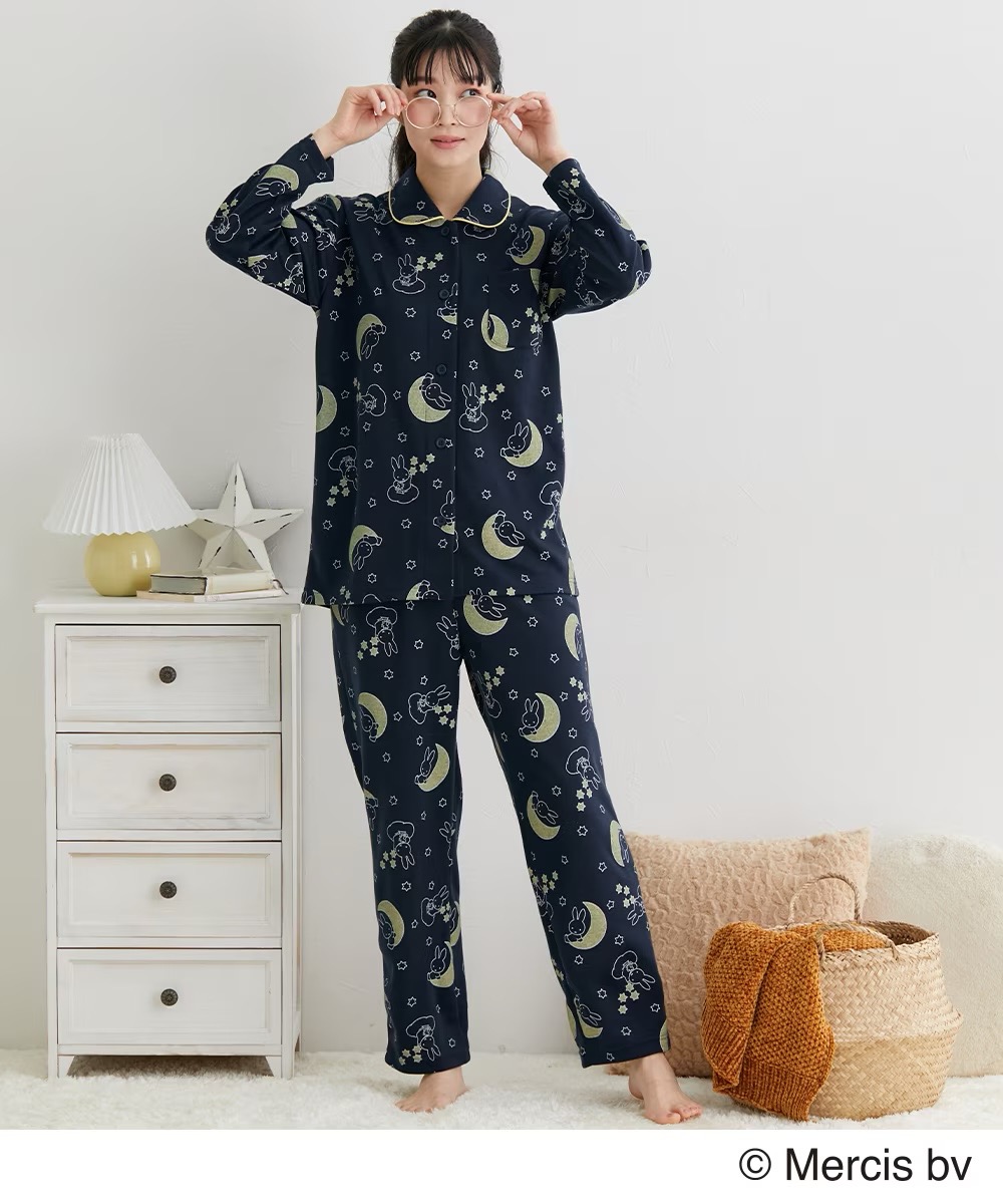 【訂貨】Miffy 米菲兔 夜空圖案印花長袖睡衣 家居服 兩色可選