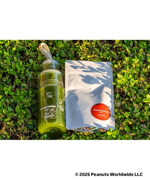 Umeda Snoopy Fest. 2026 Limited Edition - SATOYAMER Tea Shaker Bottle + ITADAKIMASU DAY Instant Green Tea Powder (30-day)