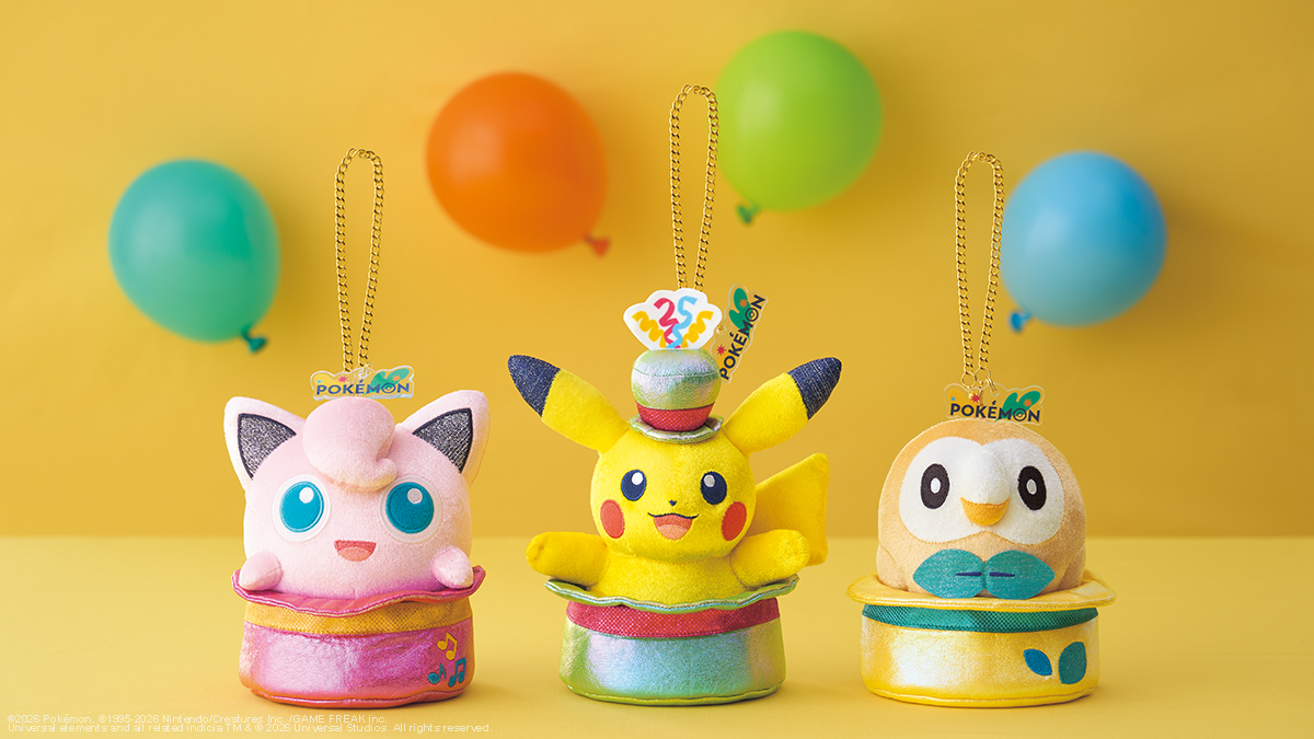 【訂貨】USJ 25th Discover U 週年紀念系列 - Pokemon 寶可夢 公仔掛飾 波波球 木木梟