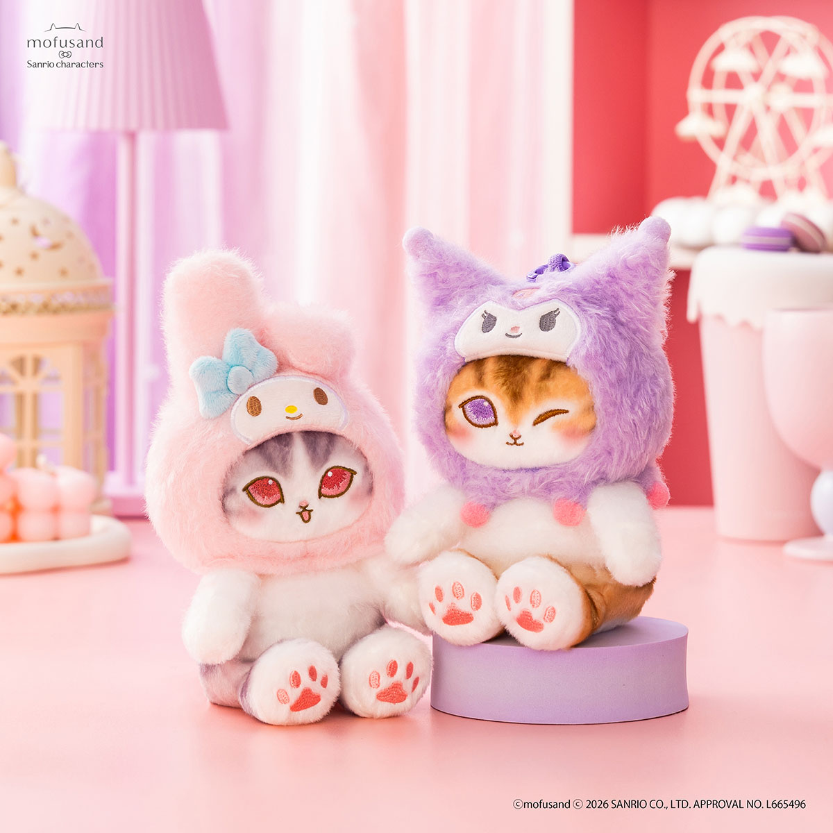 【預訂|5月】Mofusand x Sanrio 聯乘系列 第三彈 - 公仔掛飾