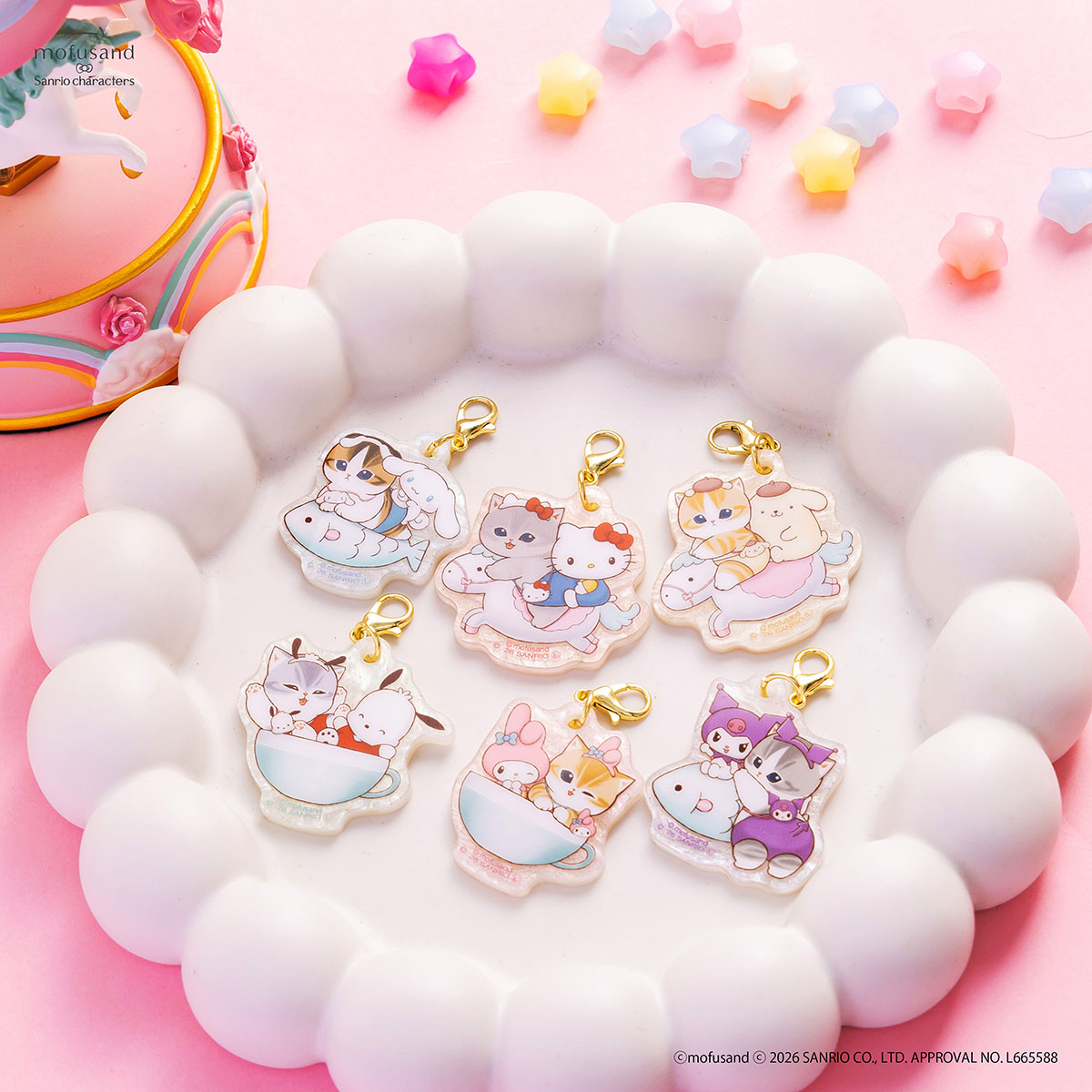 【預訂｜5月】Mofusand x Sanrio 聯乘系列 第三彈 - 小吊飾（隨機抽）