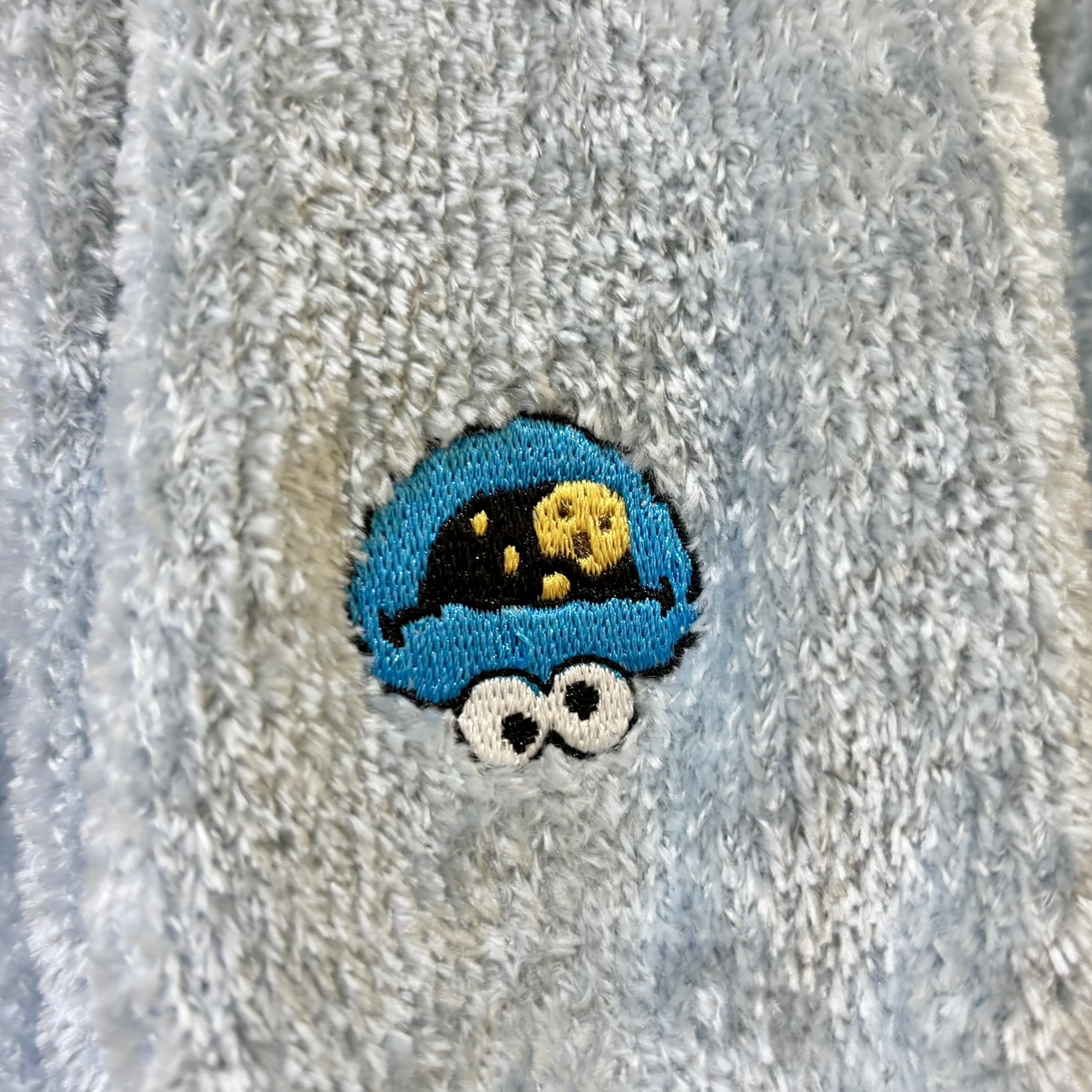 【訂貨】芝麻街 Sesame Street Cookie Monster 刺繡短襪