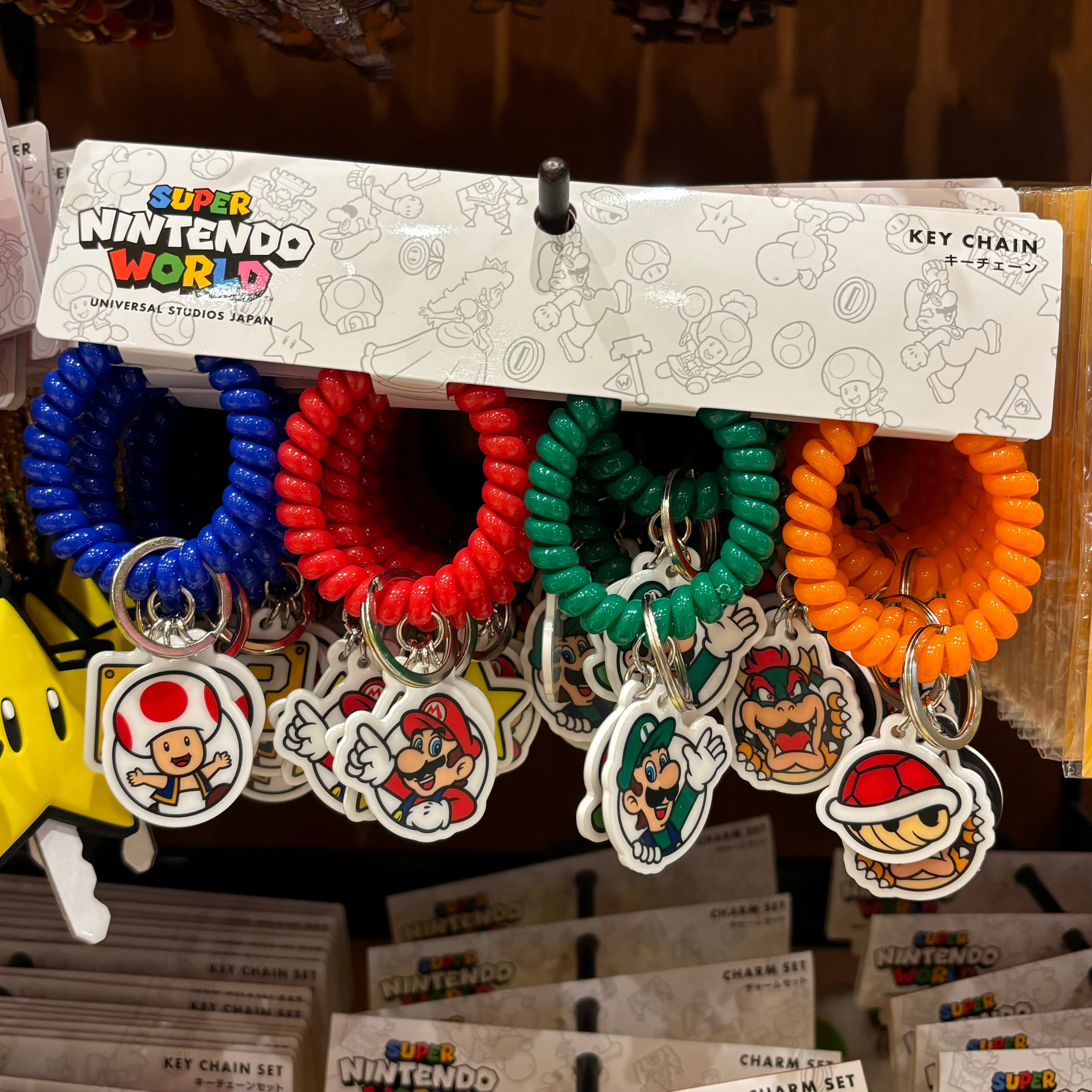 【訂貨】USJ 任天堂世界 Mario 橡筋鑰匙扣 （4pcs）