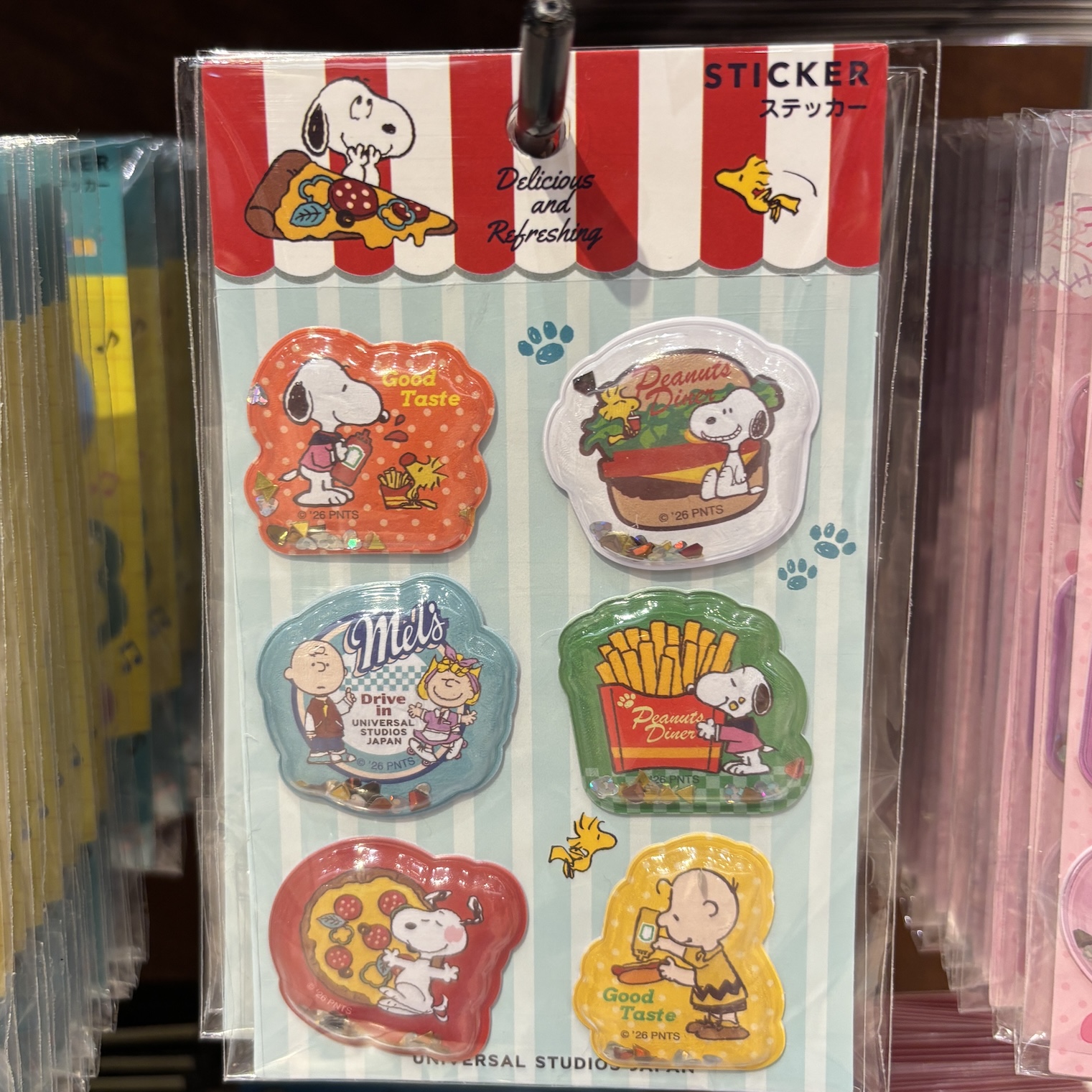 【訂貨】USJ Snoopy 史努比 立體搖搖貼紙套裝 6pcs