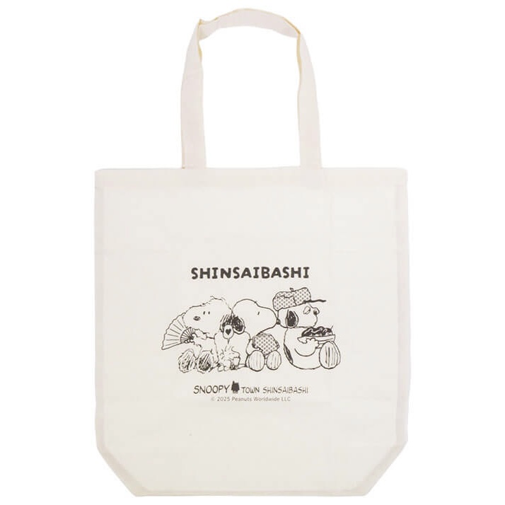 【預訂】Snoopy Town 心齋橋店舖限定 「SHINSAIBASHI」- Snoopy Olaf Andy Tote Bag 布袋