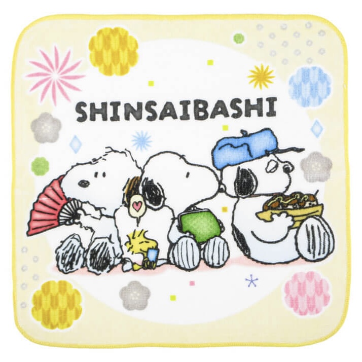 【預訂】Snoopy Town 心齋橋店舖限定 「SHINSAIBASHI」- Snoopy Olaf Andy 小毛巾