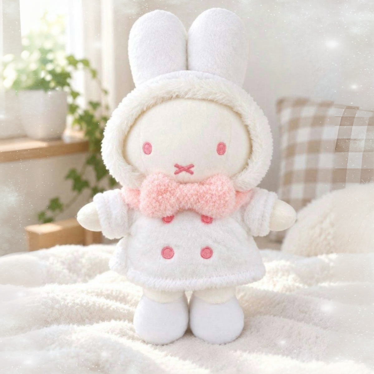 【訂貨】Miffy Style 限定 - 雪白毛茸大衣米菲兔 玩偶 公仔