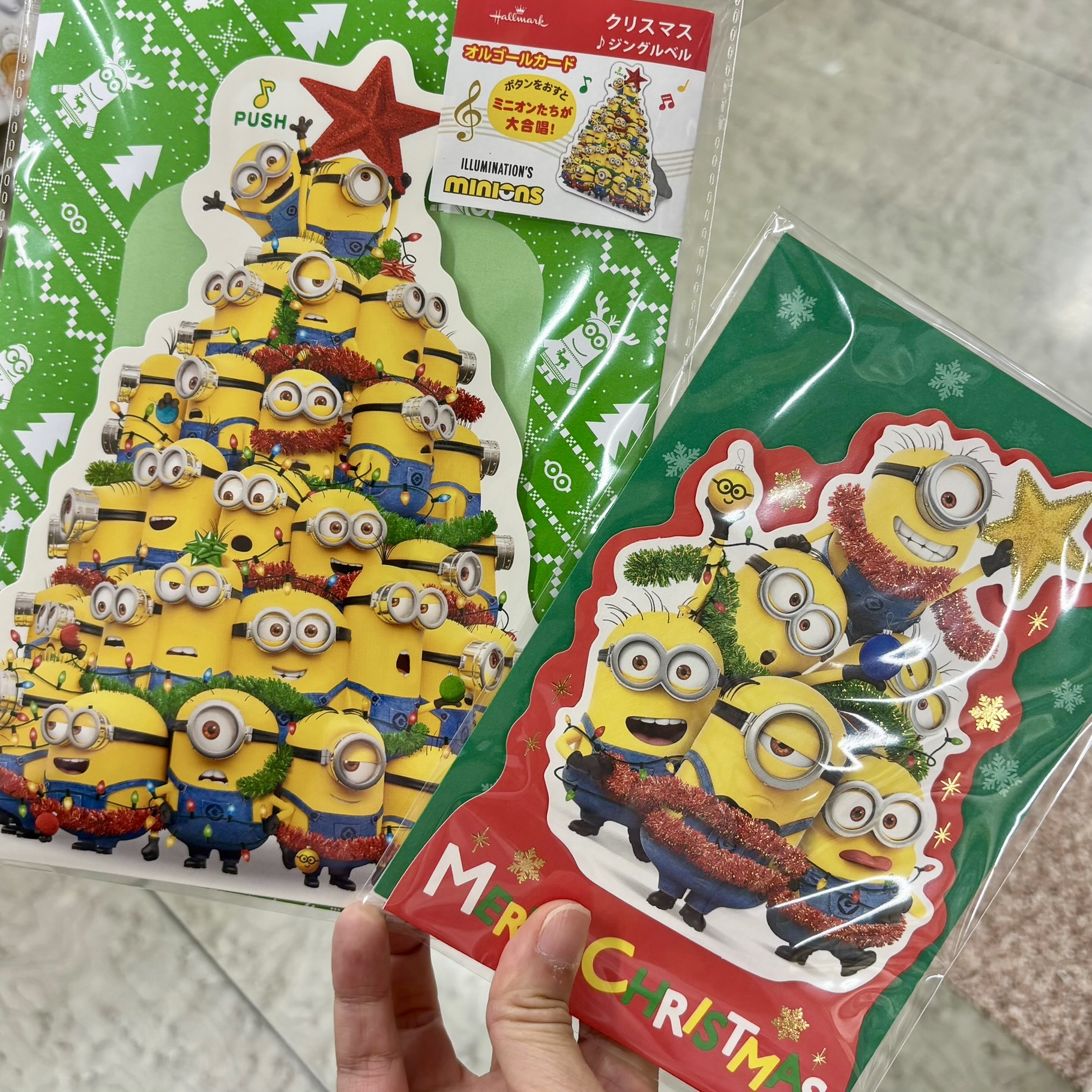 【訂貨】Minions 聖誕樹造型 聖誕卡 兩款可選