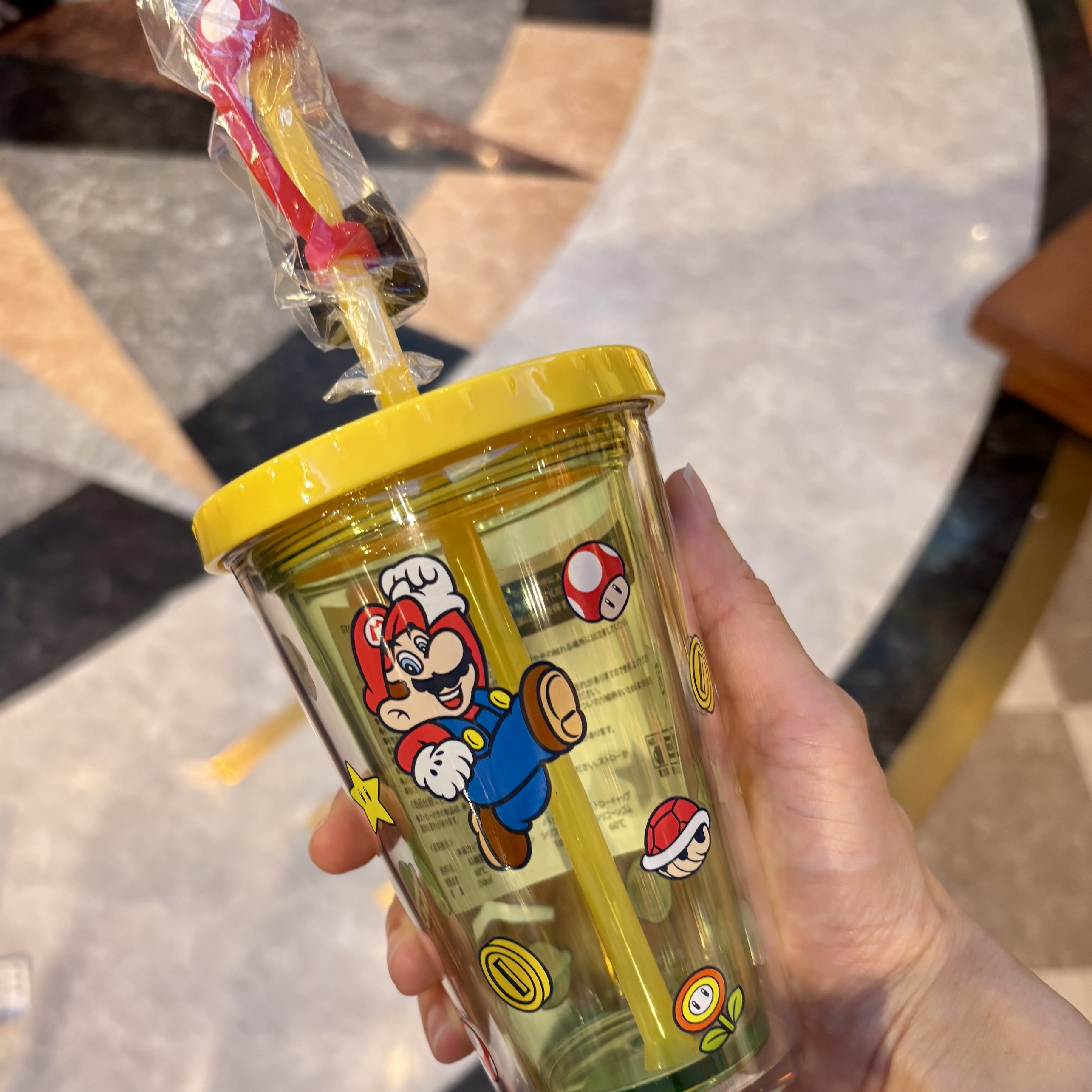 【訂貨】USJ 任天堂世界 Mario 塑膠飲品杯 冷飲杯 連飲管