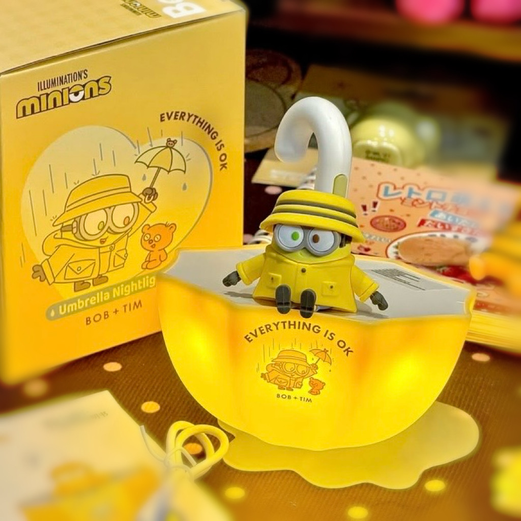 【預訂｜11月中】Minions Bob & Tim 迷你兵團 小小兵 雨傘造型無線小夜燈