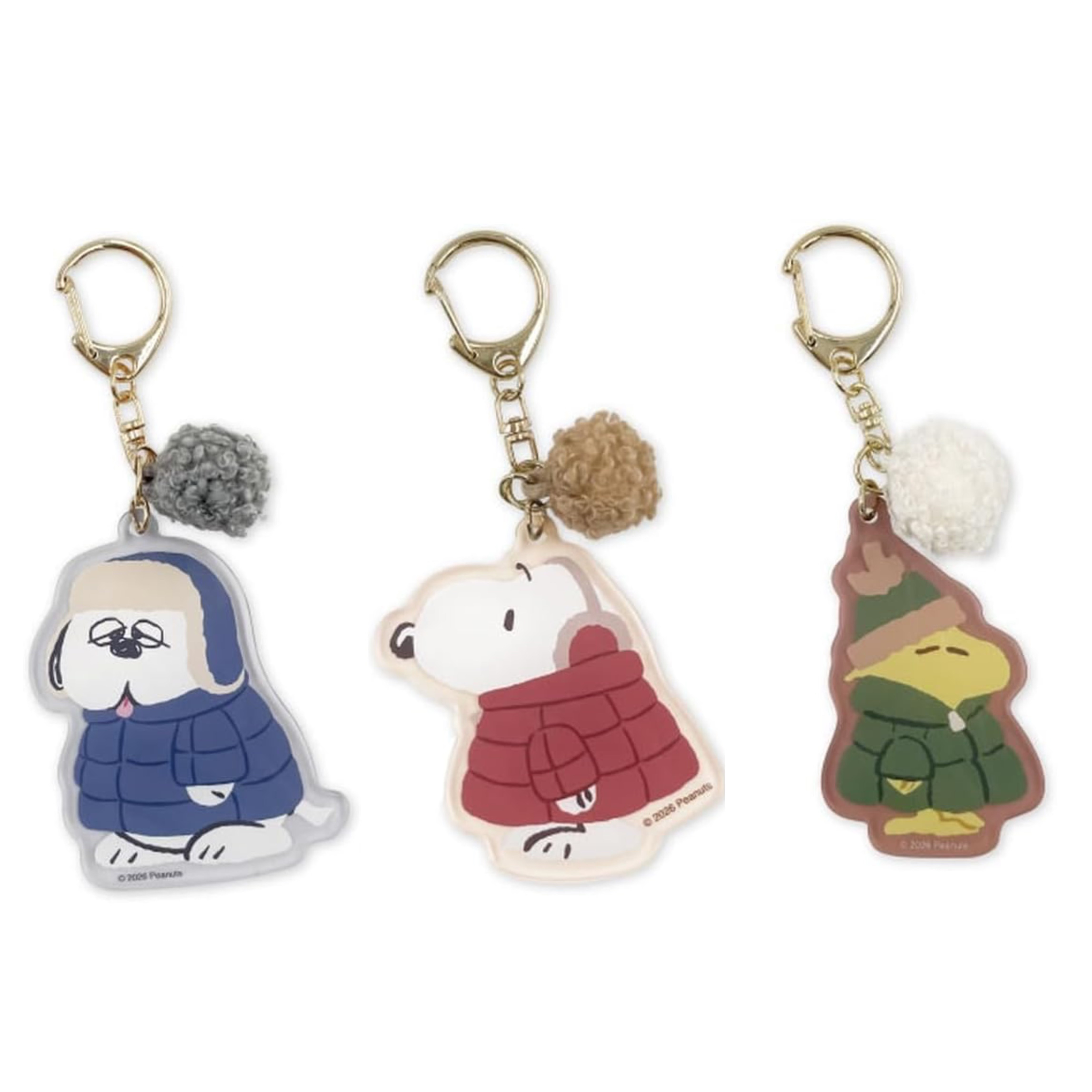 【訂貨】Snoopy 史努比 秋冬羽絨服系列 - 亞加力膠 鑰匙扣