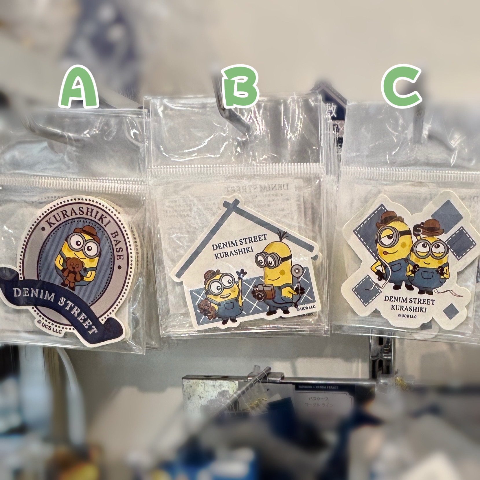 【訂貨】MINIONS in DENIM STREET 倉敷店限定款 貼紙
