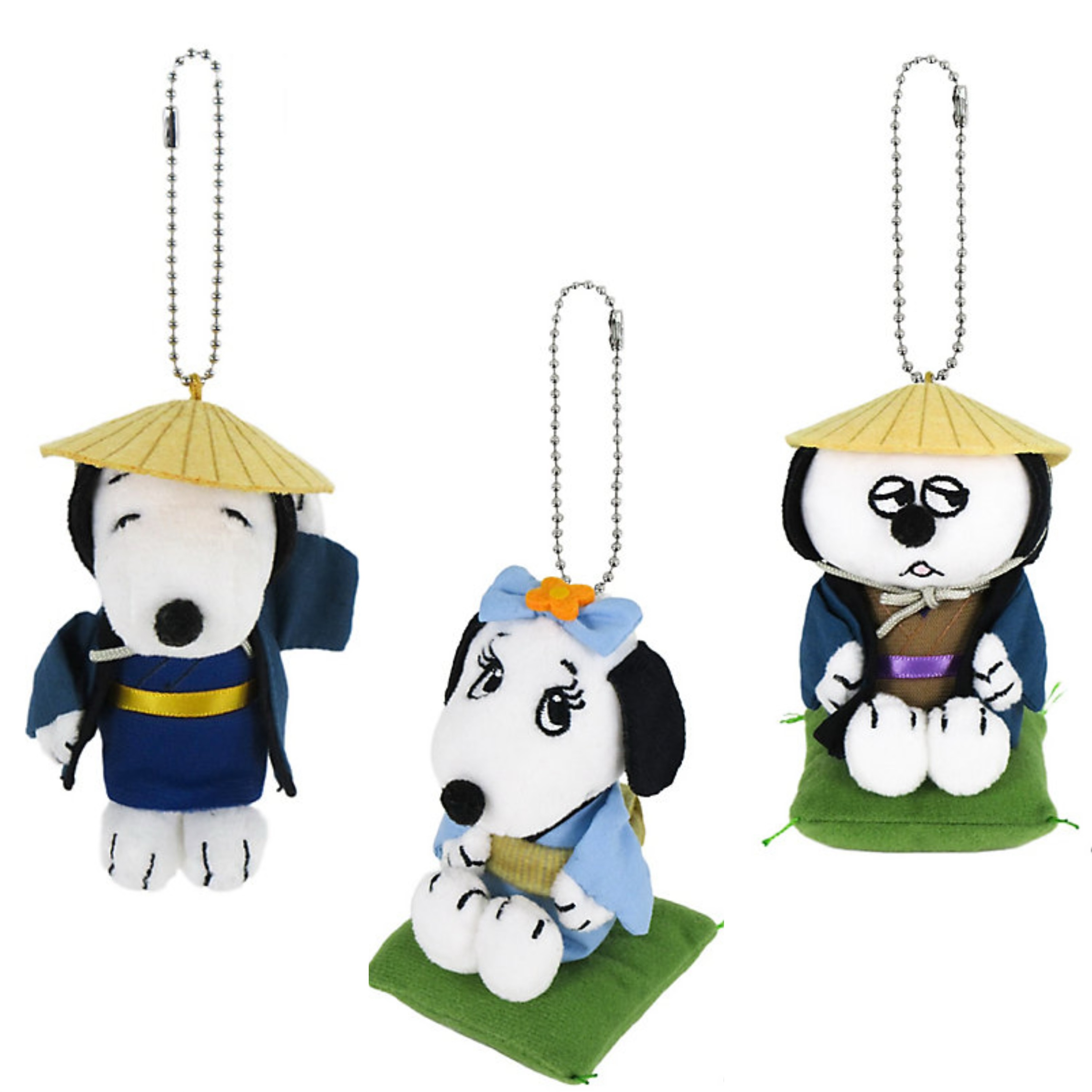 【預訂 | 8月】Snoopy in Ginza 銀座展 2026 和風番頭系列 - Snoopy Belle Olaf 公仔掛飾