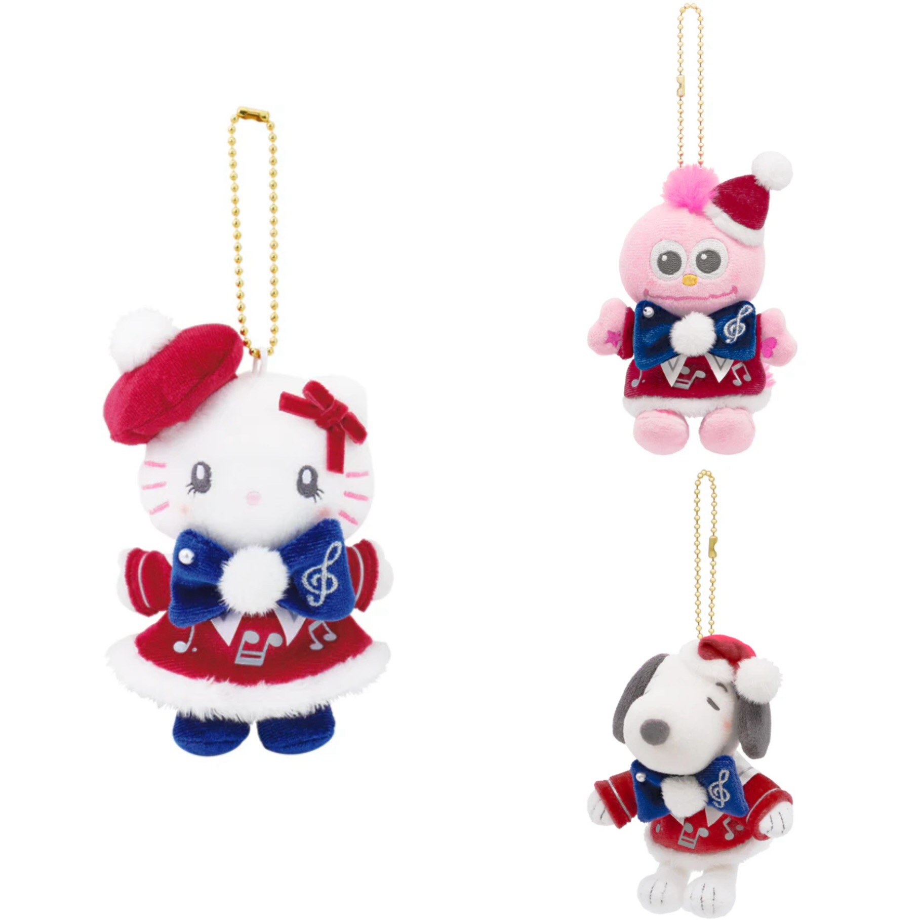 【訂貨】USJ Very Merry Christmas - Hello Kitty Snoopy Moppy 公仔掛飾
