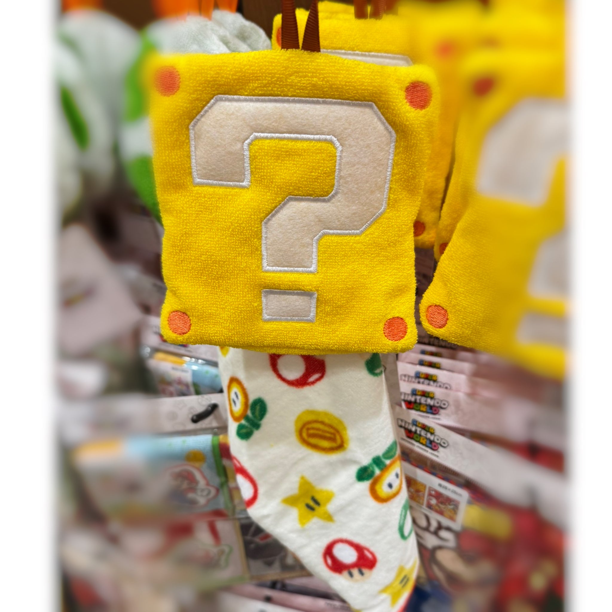 USJ 任天堂世界 抹手巾 毛巾連收納袋 （問號方塊）