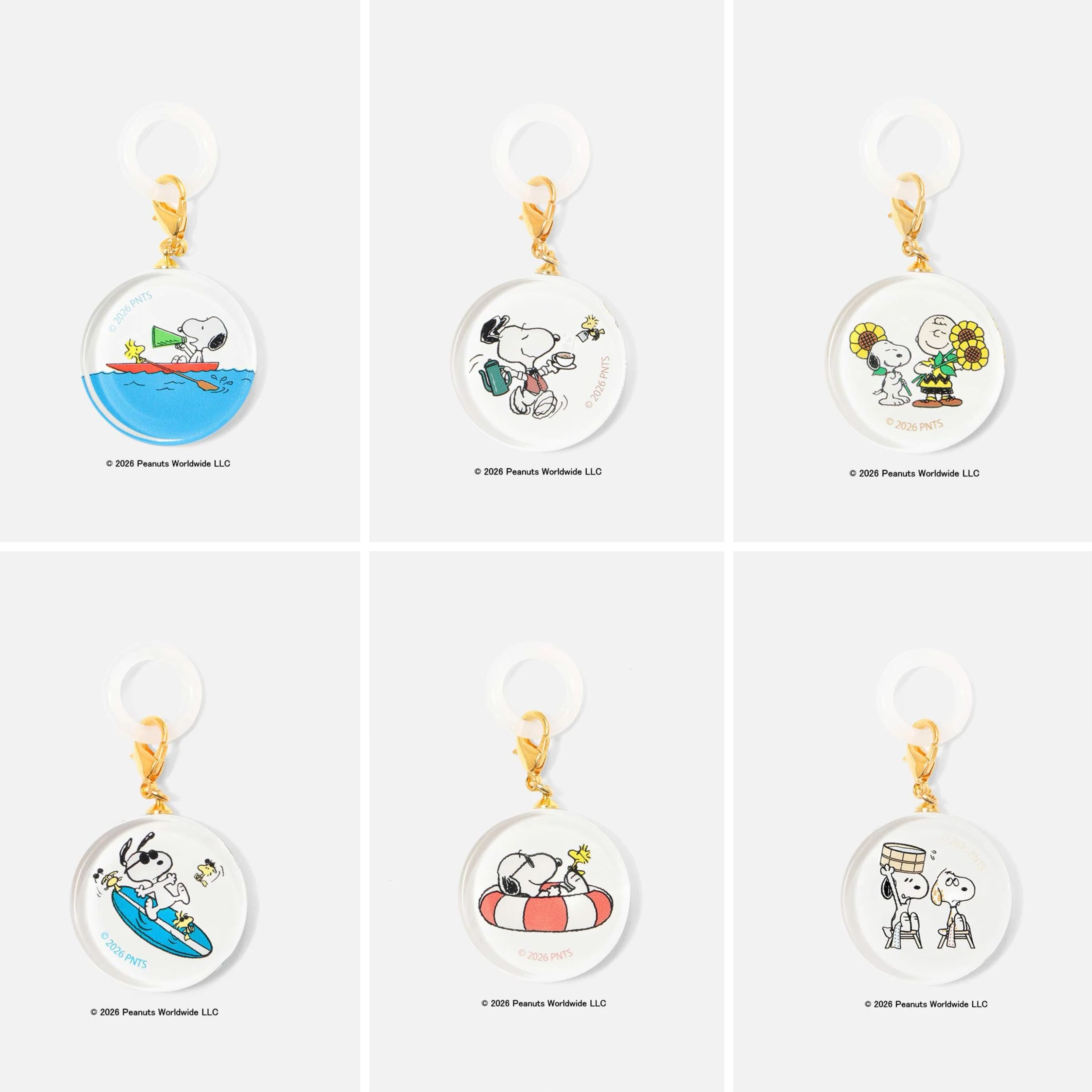 【預訂｜9月】Snoopy in Ginza 銀座展 2026 DEAR BUDDY 系列 - 透明圓牌小掛飾