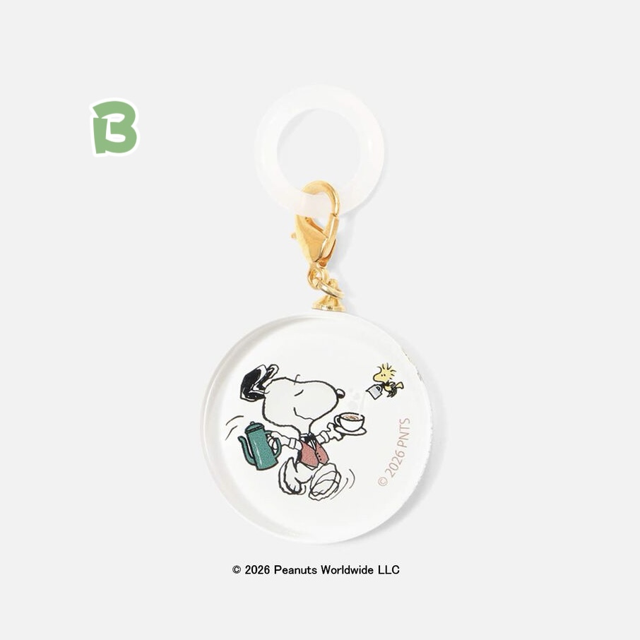 【預訂｜9月】Snoopy in Ginza 銀座展 2026 DEAR BUDDY 系列 - 透明圓牌小掛飾