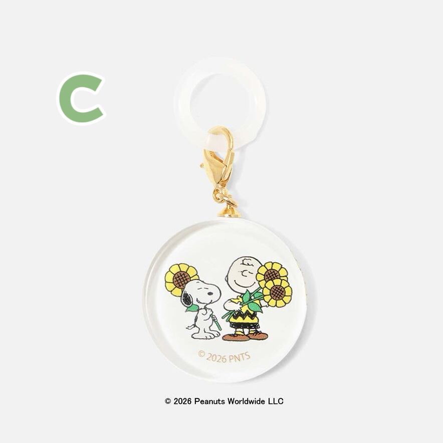 【預訂｜9月】Snoopy in Ginza 銀座展 2026 DEAR BUDDY 系列 - 透明圓牌小掛飾