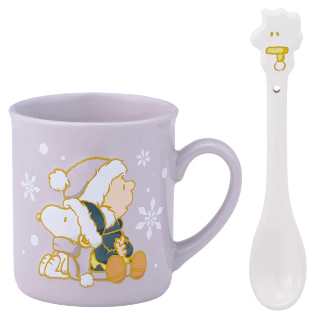 【訂貨】USJ PEANUTS Snowy Sparkles Snoopy 史努比聖誕系列 - 杯連匙羹