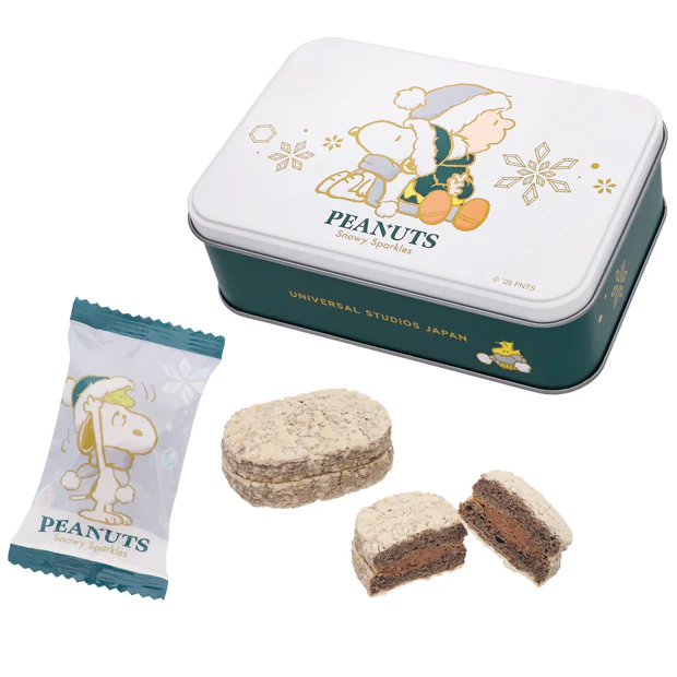 【訂貨】USJ PEANUTS Snowy Sparkles 史努比聖誕系列 - 朱古力夾心餅乾