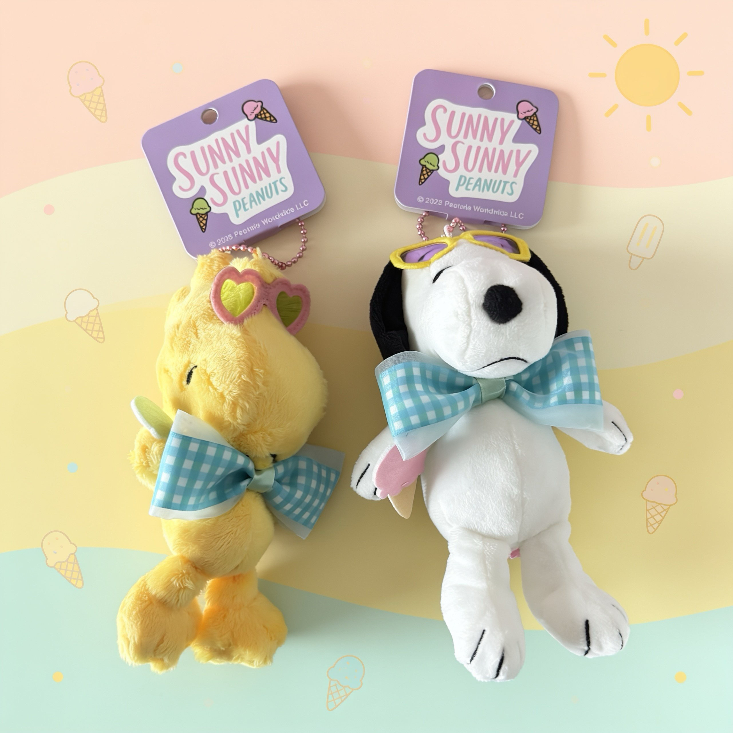 【訂貨】Umeda Snoopy Fest. 2026 阪急展限定 - Snoopy & Woodstock 蝴蝶結 太陽眼鏡 公仔掛飾 