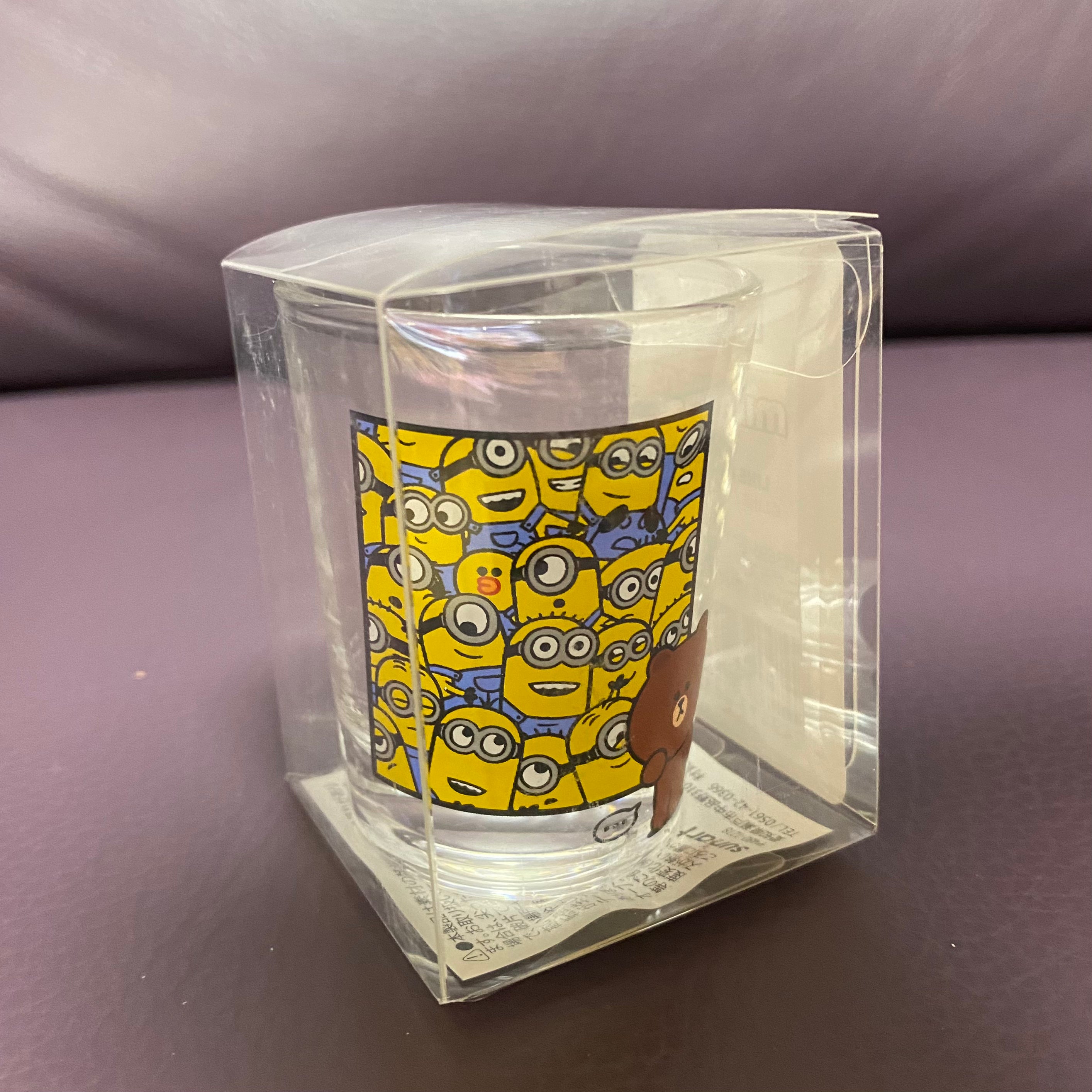 【現貨】BROWN＆MINIONS LINE FRIENDS 迷你玻璃杯
