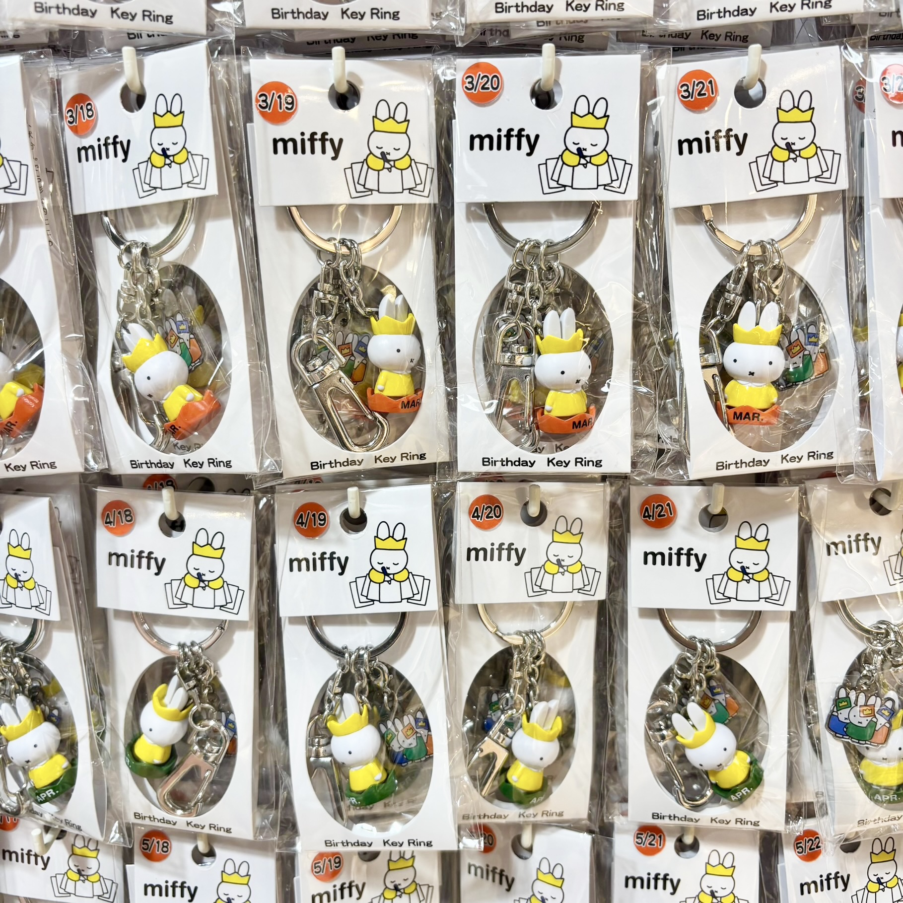 【訂貨】Miffy 365 Birthday Key Ring 皇冠 米菲兔 生日鑰匙扣
