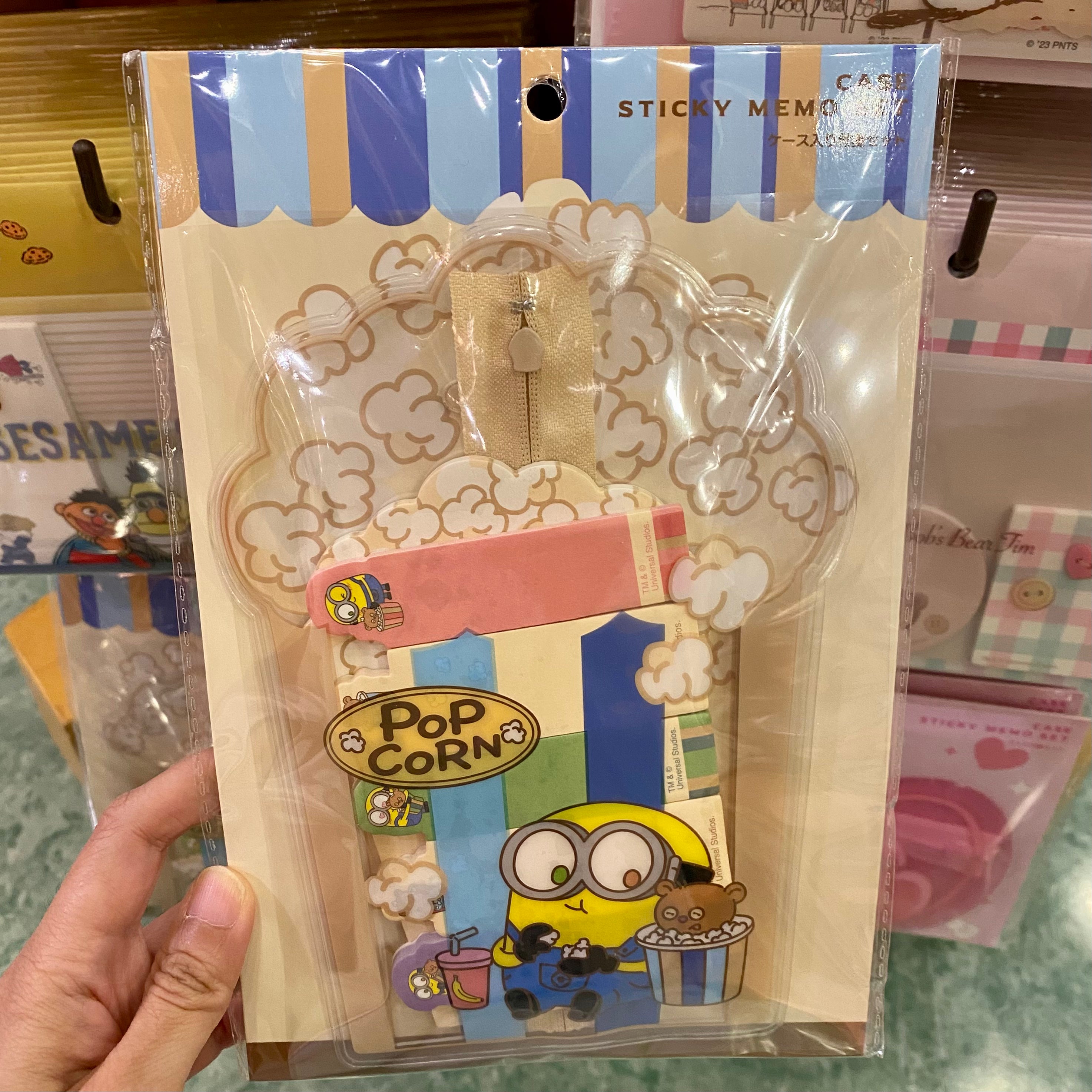 【訂貨】USJ Minions Bob & Tim 爆谷系列文具 - 原子筆 / 便條貼 / 收納袋