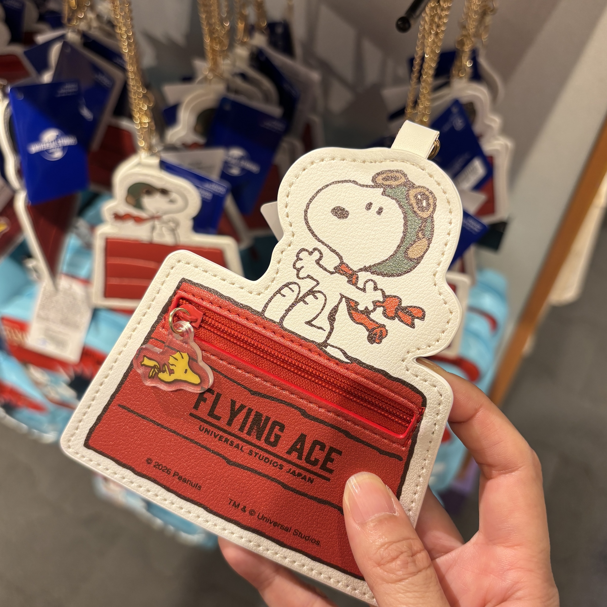 【訂貨】USJ PEANUTS Snoopy Flying Ace - 拉鍊袋掛飾