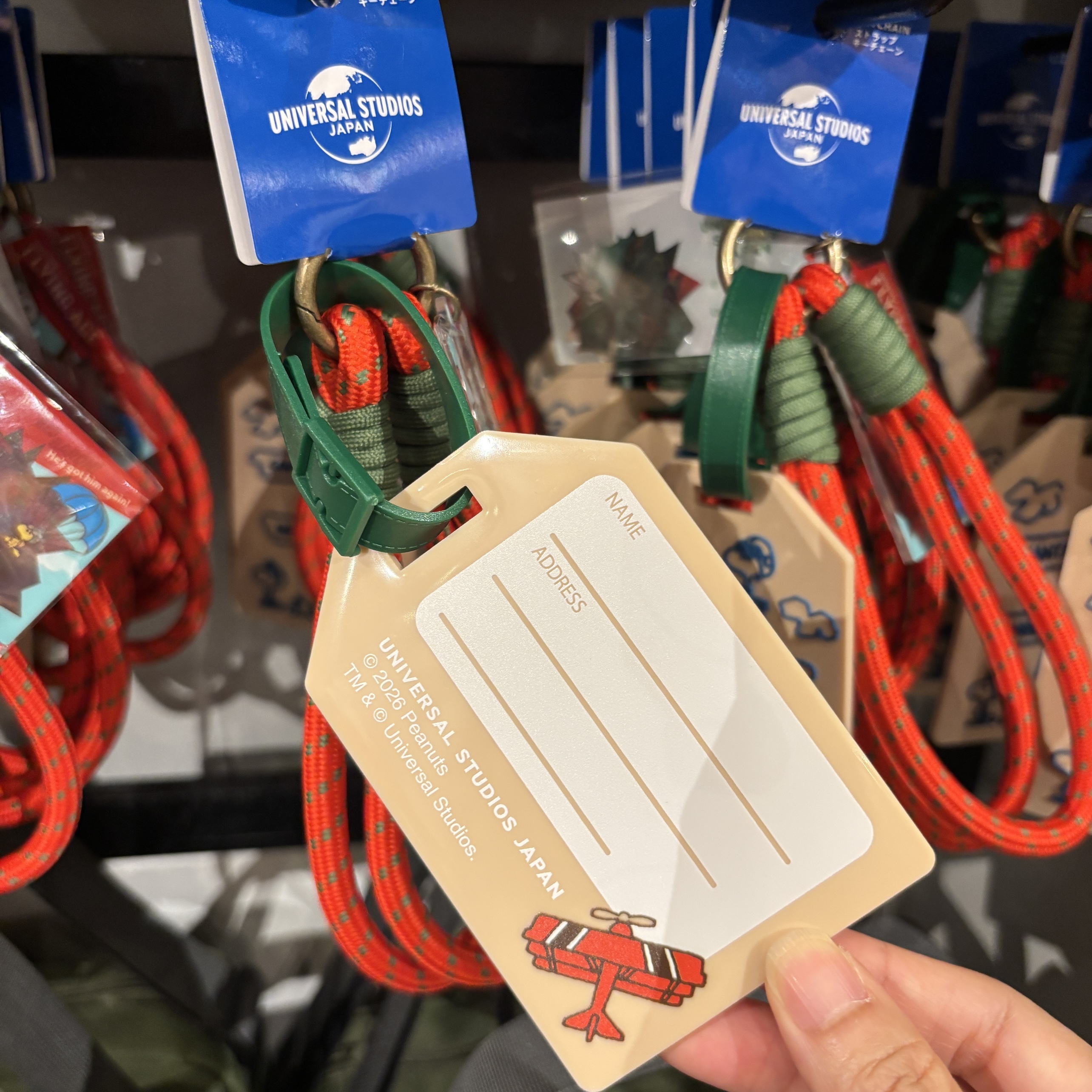 【訂貨】USJ PEANUTS Snoopy Flying Ace - 行李牌 掛飾