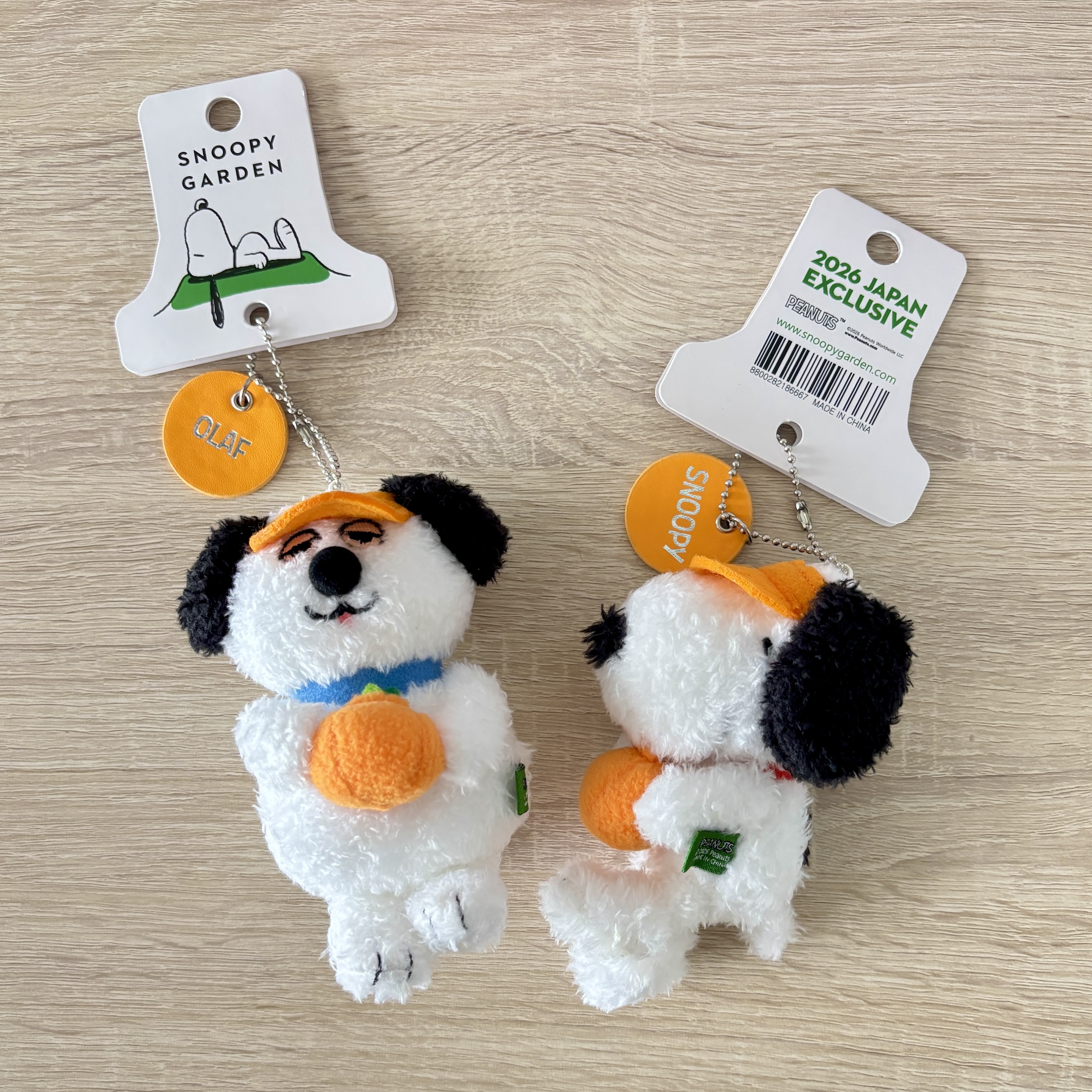 【訂貨】SNOOPY GARDEN 韓國濟州島 史努比庭園 日本限定版  - Snoopy & Olaf 柑橘 公仔掛飾
