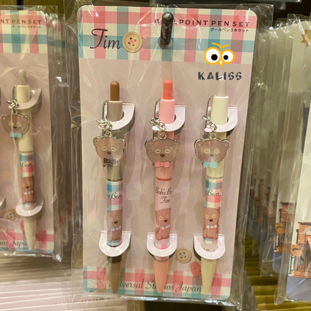 【訂貨】USJ Tim Bear Ballpen Set