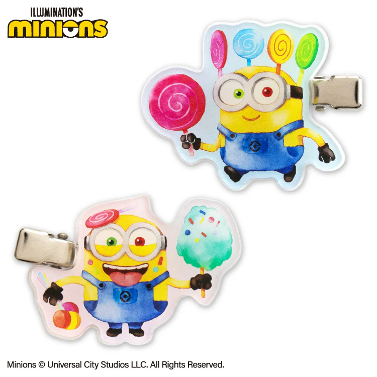 【預訂｜8月】MINIONS 迷你兵團 小小兵 糖果風系列 - 前髮夾 2pcs