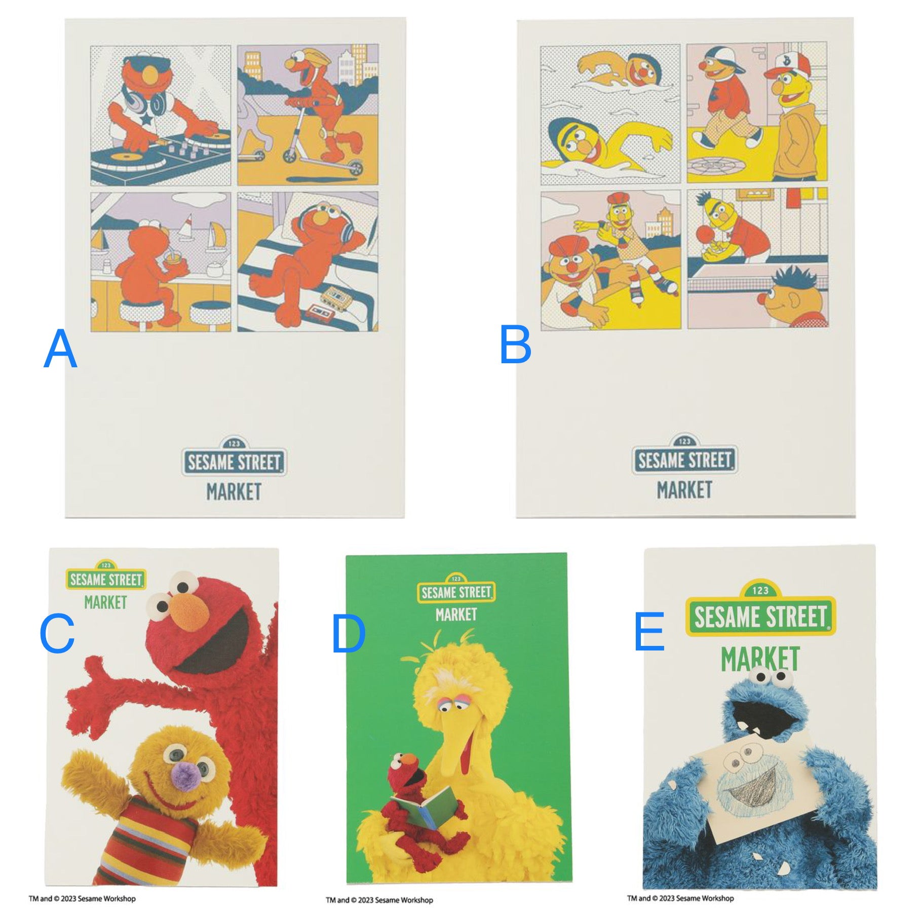 【訂貨】芝麻街 Sesame Street Market 明信片