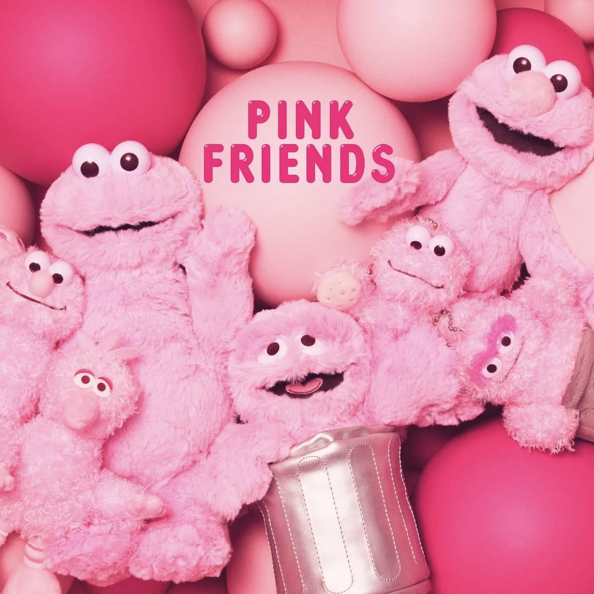 【預訂】Sesame Street Market PINK FRIENDS 櫻花粉公仔 掛飾