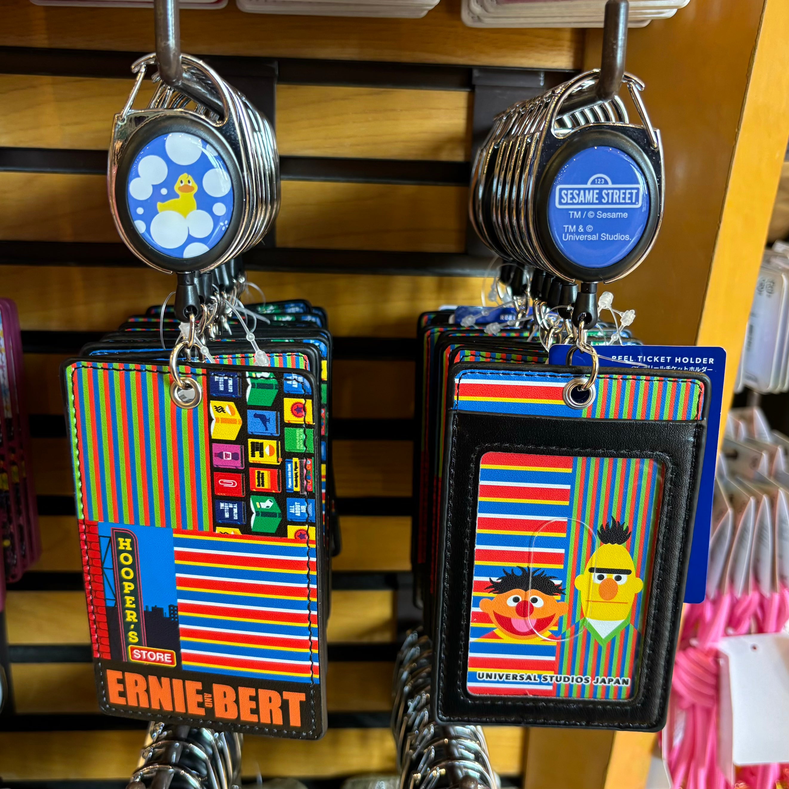USJ 芝麻街 Ernie & Bert 伸縮繩卡套 證件套