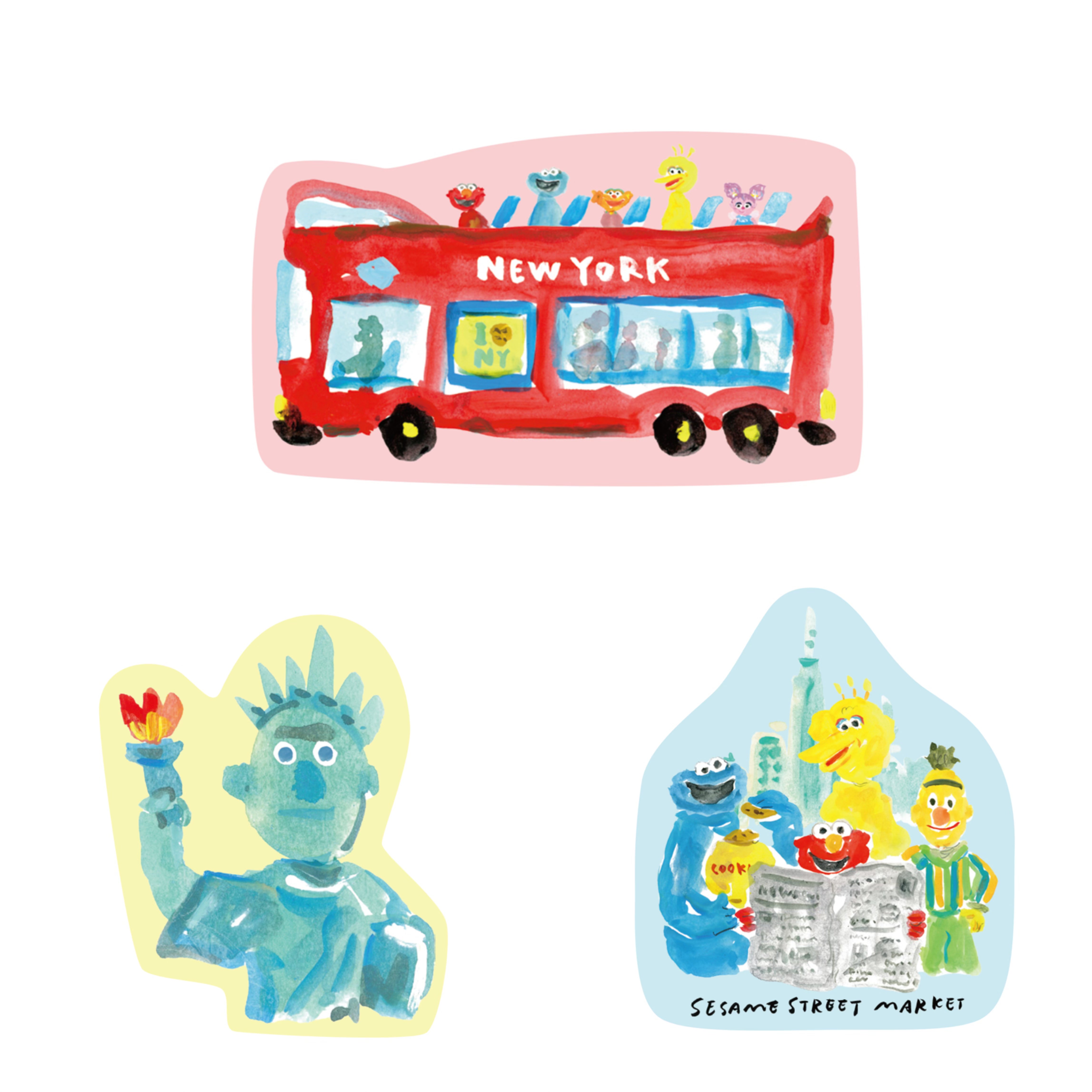 Sesame Street Market Hello! New York - 模切留言卡