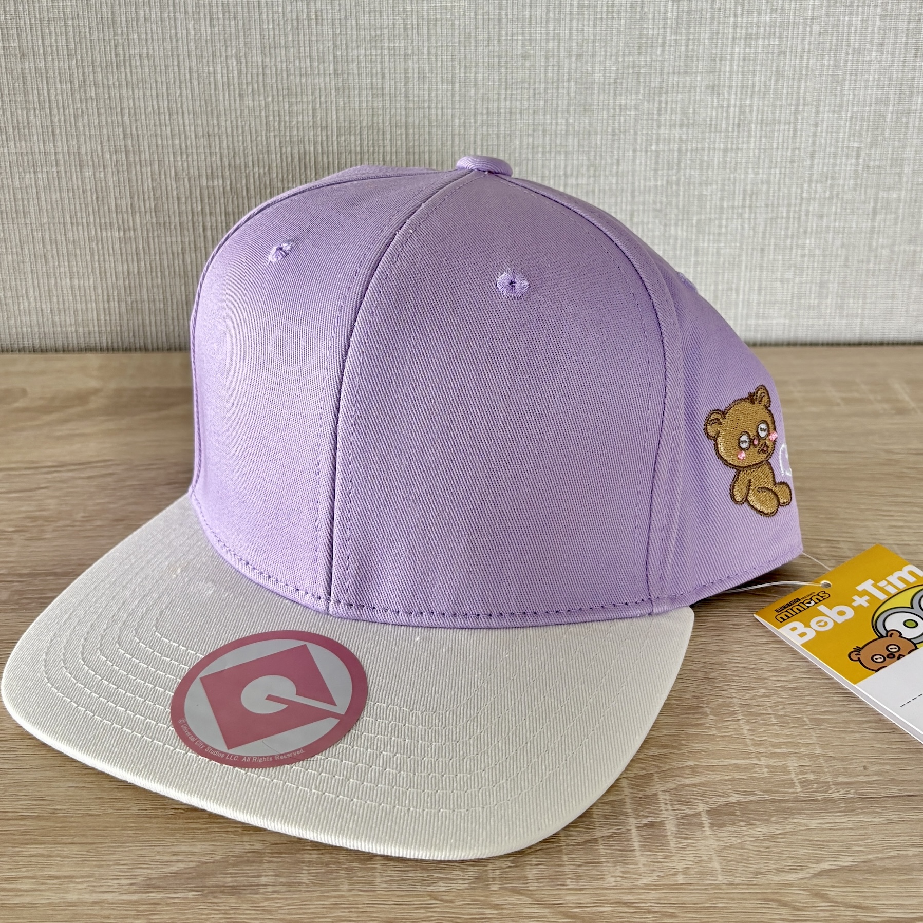【訂貨】Minions Tim Bear Cap帽 - 白紫色
